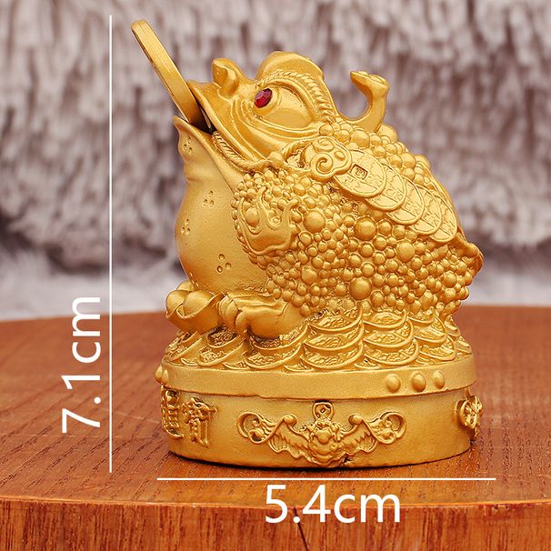 Money-Biting Ornament Gold Wealth-Attracting Tea Pet Three-Legged Golden Toad Desktop Home Office Decoration Manufacturer Wholesal_maomaolike.com