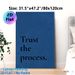 Trust The Process Inspirational Painting Poster, Minimalist Dark Blue Textual Poster, Motivational Wall Decor Ideal For Home Office, Living Room_maomaolike.com