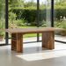 Farmhouse Dining Table Wooden Kitchen Table With Shelves For 6 To 8_maomaolike.com