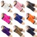 Unisex Fleece gloves Knitted figure-eight twist fingerless gloves Short warm cuff with fleece gloves_maomaolike.com