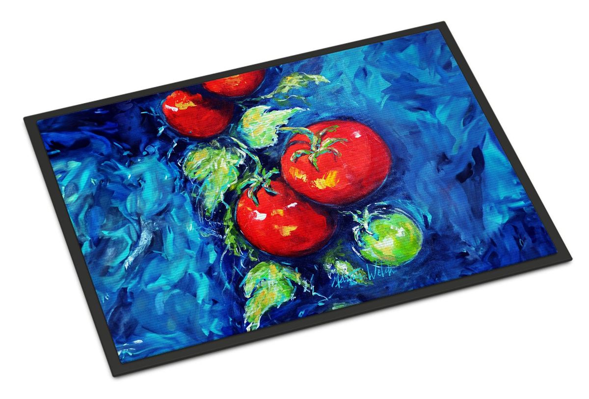 Creole Tomatoes Doormat Front Door Mat Indoor Outdoor Rugs For Entryway, Non Slip Washable Low Pile, 24H X 36W_maomaolike.com