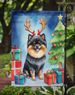 Pomeranian Christmas Reindeer Garden Flag Mailbox Flag Decorative Yard Flag Banner Outside Patio Artwork Yard Flower Beds, Garden Size, Multicolor_maomaolike.com
