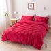 Flower Solid Color Quilt Cover Three Piece Set Full Size For UK/USA/Europe Bedding_maomaolike.com