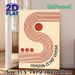Healing Themed Painting Poster, Minimalist Red Geometric Curved Line & Circle Poster, Inspirational "Healing Is Not Linear" Art, Suitable For Bedroom_maomaolike.com