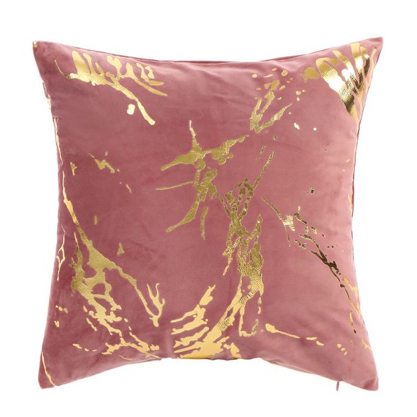Home Garden Ins Pillow Marble Pattern Gold Stamping Light Luxury Dutch Velvet Pillow Sofa Pillow Bedside Cushion Backrest Cover_maomaolike.com