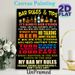 Bar Rules & Tips Painting Poster, Vibrant Humorous Text & Liquor Bottle Graphic Poster, Playful Decor To Add Fun Atmosphere For Home Bar, Pub_maomaolike.com