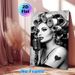 Vintage Singer Painting Poster, Monochrome Retro Glamour Scene Poster, Stylish Nostalgic Decor Idea For Bedroom, Living Room, Music Studio_maomaolike.com