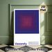 Op Art Dot Gradient Painting Poster, Deep Blue & Red Gradient Dot Abstract Poster, Eye-catching Optical Illusion Design, Ideal For Modern Living Room_maomaolike.com
