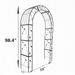 Metal Garden Arch With Doors Garden Arbor Trellis Climbing Plants Support Arch Outdoor Arch Wedding Arch Party Events Archway Black_maomaolike.com