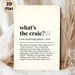 Irish Slang "What's The Craic?" Painting Poster, Vintage-style Typographic Text Poster, Cultural Irish Phrase Decor Ideal For Pub, Home Living Space_maomaolike.com