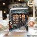 Winter Book Shop Painting Poster, Warm Watercolor Cozy Snow-covered Bookstore Scene Poster, Gentle Winter Ambiance Decor For Living Room, Study_maomaolike.com