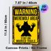 Werewolf Warning Painting Poster, Vintage Distressed Warning Sign Poster, Retro Werewolf Silhouette Design Ideal For Home Wall Decor, Cabin Or_maomaolike.com