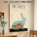 John Steinbeck Farm Rabbit Painting Poster, Vintage Rabbit Silhouette With Red Farm Scene Poster, Retro Literary-inspired Decor For Home Study, Living_maomaolike.com