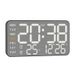 Metal Brushed Feel Wall New Multi-Functional LED Electronic Hot Selling Simple Alarm Clock_maomaolike.com