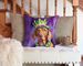 Vizsla King Of Mardi Gras Throw Pillow Machine Washable, Indoor Outdoor Decorative Pillow For Couch, Bed Or Patio, 14Hx14W_maomaolike.com
