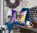 Rat Terrier King Of Mardi Gras Throw Pillow Machine Washable, Indoor Outdoor Decorative Pillow For Couch, Bed Or Patio, 18Hx18W_maomaolike.com