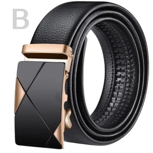 HOT Men's Genuine Classic Metal Car Automatic Buckle Work Male High Quality Soft Leather Business Belt_maomaolike.com