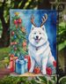 Samoyed Christmas Reindeer Garden Flag Mailbox Flag Decorative Yard Flag Banner Outside Patio Artwork Yard Flower Beds, Garden Size, Multicolor_maomaolike.com