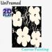 Abstract Floral Painting Poster, Monochrome Minimalist Abstract Flower & Branch Scene Poster, Sleek Artistic Wall Decor Suitable For Living Room_maomaolike.com
