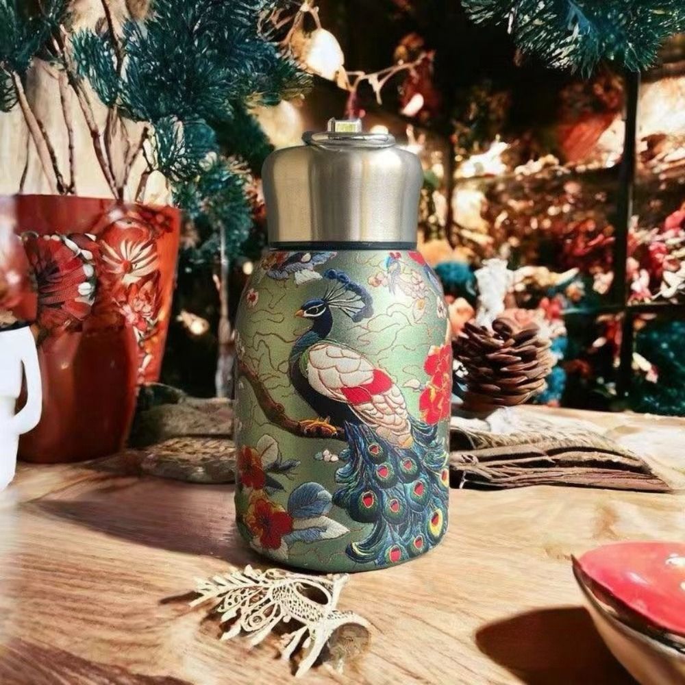 Cute Portable 304 Stainless Steel Insulated Cup Double Wall 300ml Coffee Mug Leak-Proof Mini Water Bottle Outdoor Travel_maomaolike.com