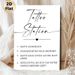 Tattoo Station Painting Poster, Minimalist Black & White Elegant Script Style Poster, Clear Step-by-step Temporary Tattoo Application Guide, Suitable_maomaolike.com