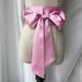 Women Dress Top Bowknot Waistband Bow Corset Satin Silk Wide Belt Fabric Ribbon Cummerbunds Lace Up Waist Strap_maomaolike.com