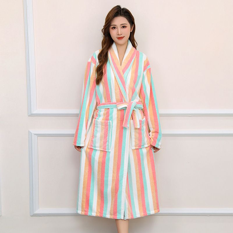 Leopard Print & Rainbow Chenille Robes: Softness Meets Versatility For Men & Women_maomaolike.com