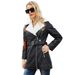 autumn and winter new long sleeved plus velvet leather jacket women's lapel double head zipper belt belt warm jacket_maomaolike.com