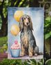 Afghan Hound Happy Birthday Garden Flag Mailbox Flag Decorative Yard Flag Banner Outside Patio Artwork Yard Flower Beds, Garden Size, Multicolor_maomaolike.com