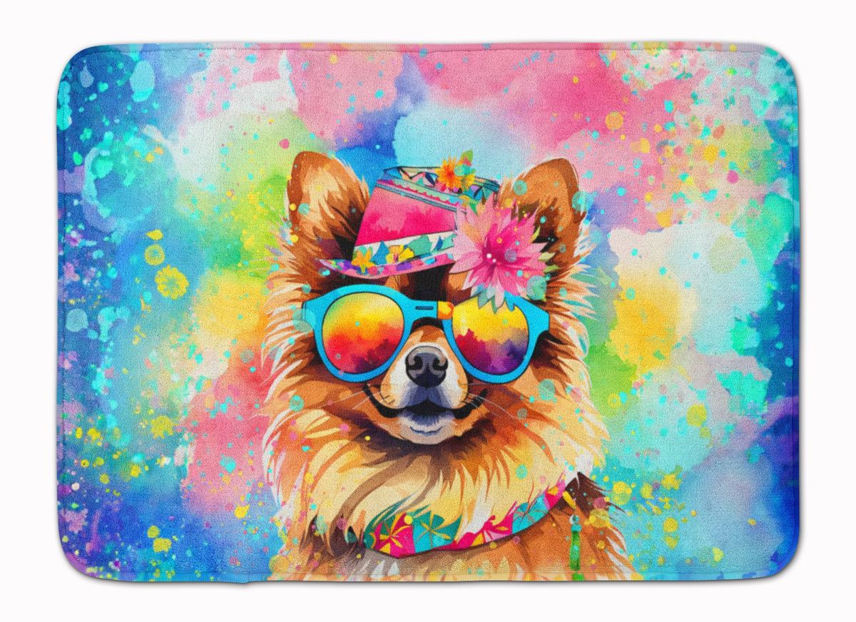 Pomeranian Hippie Dawg Memory Foam Kitchen Mat Machine Washable Anti-Fatigue Mat Cushion Comfort Bath Mat Or Kitchen Rug_maomaolike.com
