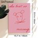 Mouse Themed Painting Poster, Soft Pink Background Red Line Art Mouse Poster, Simple Cute Design, Ideal For Bedroom And Living Room Wall Decor_maomaolike.com