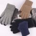 Sports Gloves Skiing Cycling Motorcycle Hiking Touch Screen Gloves Men's Gloves Warm With Fleece Thickened Finger Knitting Touch Screen_maomaolike.com