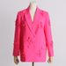 Women's Clothing new fashion brand double breasted three dimensional flower patchwork suit + high waisted flared pants two piece suit for women_maomaolike.com