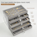 Luxury Jewelry Storage Box Desktop Ring Necklace Earring Organizer Accessories_maomaolike.com