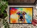Bullmastiff Hippie Dawg Doormat Front Door Mat Indoor Outdoor Rugs For Entryway, Non Slip Washable Low Pile, 24H X 36W_maomaolike.com