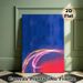 Abstract Light Streak Painting Poster, Vibrant Blue-Red Gradient With Glowing Curved Lines Poster, Stylish Modern Decor For Living Room, Office_maomaolike.com
