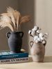 1pc Wabi-sabi Style Design Ceramic Vase With Handle Can Be Filled With Water To Arrange Vases, Suitable For Multi-scene Ornaments To Decorate Vases_maomaolike.com