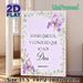 Spanish Psalm 46:10 Themed Painting Poster, Soft Watercolor Purple Iris & Greenery Poster, Serene Inspirational Verse Decor Ideal For Home, Prayer_maomaolike.com