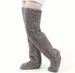 Thick Goose Down Leg Warmers Knee Pads Maternity And Elderly Women With Cold Legs Teddy Bears High And Long Leg Floor Socks Warm Feet_maomaolike.com