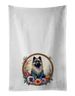 Keeshond And Flowers Kitchen Towel Set Of 2 White Dish Towels Decorative Bathroom Hand Towel For Hand, Face, Hair, Yoga, Tea, Dishcloth, 19 X 28", White_maomaolike.com