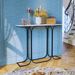 Console Table Narrow Sofa Table With Stable Metal Legs Entrance Table Home Decor Behind The Couch Table Modern Foyer Table For Living Room, Entryway, Hallway (Black)_maomaolike.com