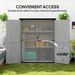 Wood Storage Shed, Outdoor Garden Shed With Asphalt Roof, 2 Shelves, Lockable Doors And Adjustable Feet, Gray_maomaolike.com