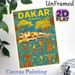 Dakar Senegal Folk Style Painting Poster, Vibrant Ethnic Art Scene Poster, Captures Authentic Local Village & Waterfront Life, Ideal For Home Wall_maomaolike.com