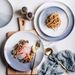 European Creative Ceramic Steak Western Tableware Pasta Household Round Dish Breakfast Cake Plate_maomaolike.com