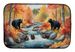 Bears Autumn In The Woods Dish Drying Mat Absorbent Dish Drying Mat Pad For Kitchen Counter Dish Drainer Mat For Countertop, 14 X 21", Multicolor_maomaolike.com