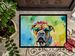 Bullmastiff Hippie Dawg Doormat Front Door Mat Indoor Outdoor Rugs For Entryway, Non Slip Washable Low Pile, 24H X 36W_maomaolike.com