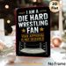 Wrestling Fan Themed Painting Poster, Retro Typographic & Wrestling Ring Scene Poster, Bold Fan Statement Design, Ideal For Game Rooms, Home_maomaolike.com