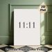 11:11 Themed Painting Poster, Minimalist Monochrome Typographic Poster, Sleek Number Design, Suitable For Bedroom And Living Room Wall Decor_maomaolike.com