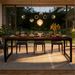 Dining Table For 6-8 Person, Industrial Kitchen Table With Metal Frame_maomaolike.com