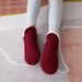 Unisex socks plus velvet thick winter women's adult bottom glue adult warm indoor home socks men's socks overshoes_maomaolike.com